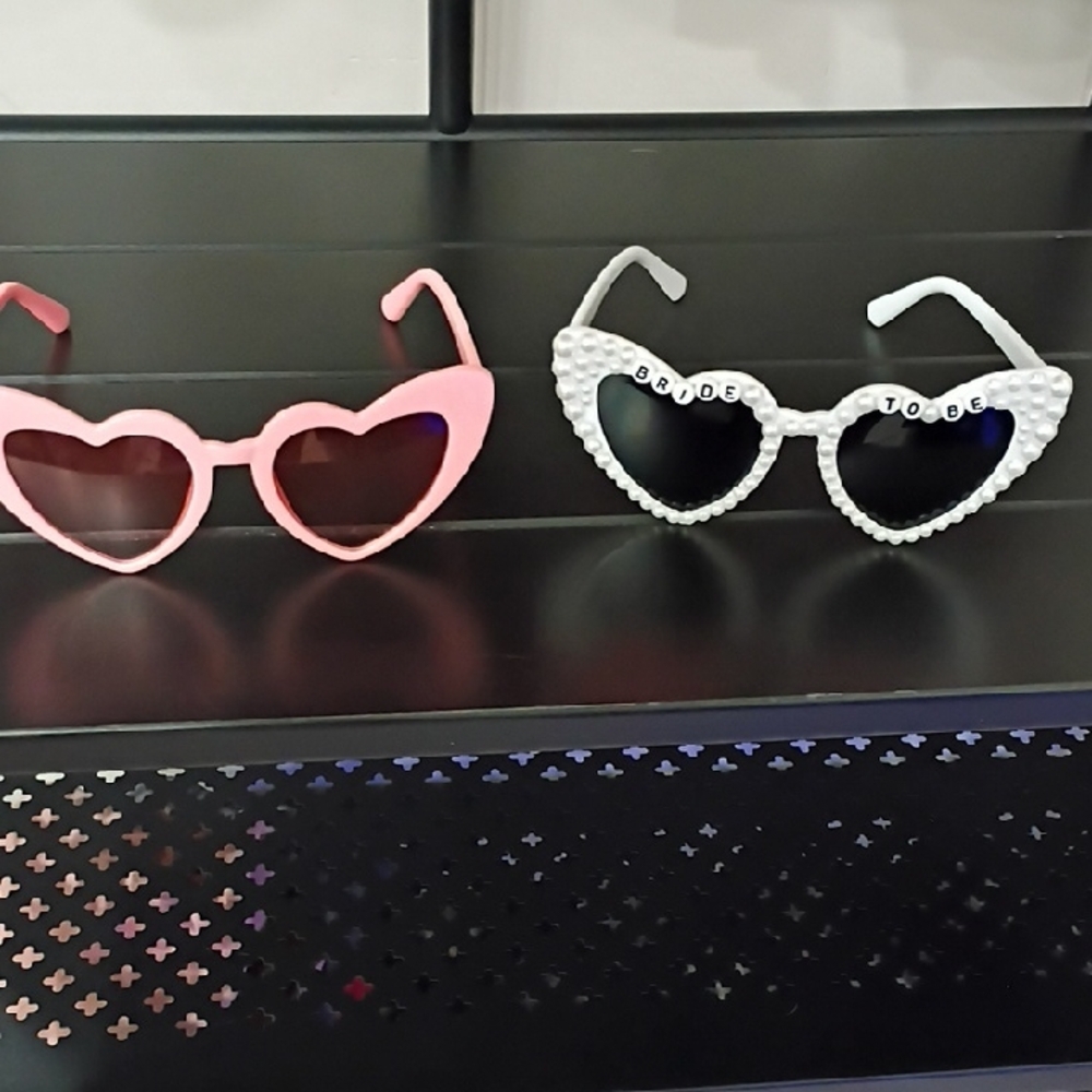 Bride To Be Aand Bridesmaid Heart Shaped Sunglasses